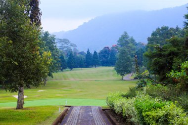Golf resort alanında Bedugul, Bali, Endonezya