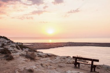 Üstten Görünüm noktası Cape Greco içinde alıntıları görünümünden gündoğumu