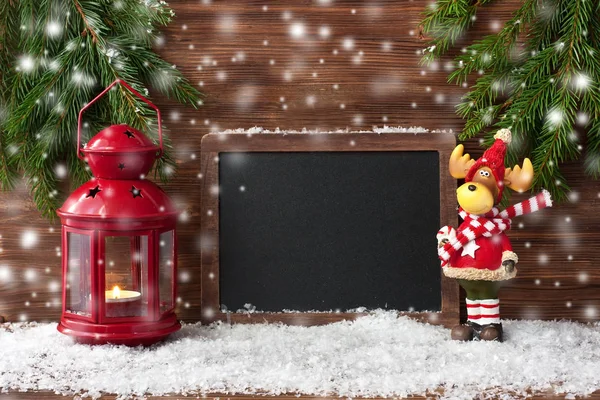 Elegant Classic Christmas Background Card Holidays Burning Lantern Christmas Decoration — Stock Photo, Image