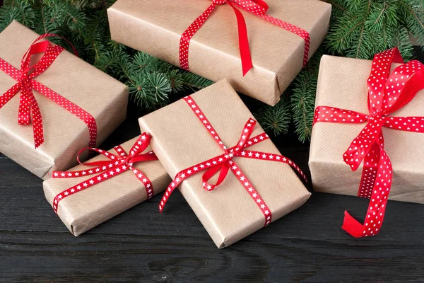 Eleganckie Klasyczne Tło Boże Narodzenie Wakacje Boże Narodzenie Pudełko Dekoracji — Zdjęcie stockowe