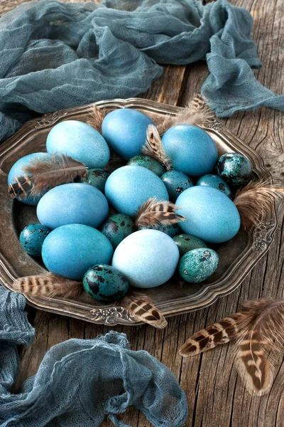 Easter still life with colorfull eggs — Stock Photo, Image