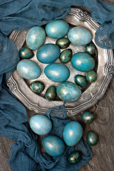 Colorful easter eggs,  spring holiday background — Stock Photo, Image