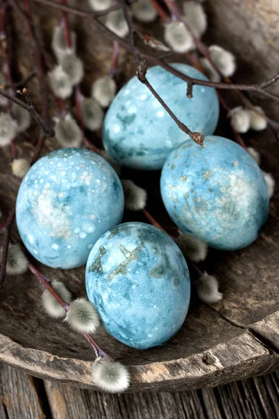 Composición Con Coloridos Huevos Pascua — Foto de Stock