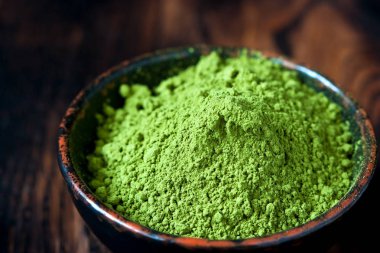 Japon matcha yeşil toz çay seramik kase servis