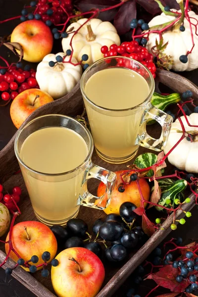 Autumn drink from apples