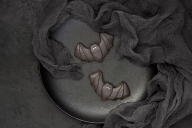 Cadılar Bayramı tatil kavramı Üstten Görünüm