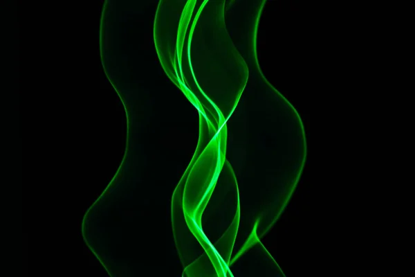 Neon groene rook abstract. — Stockfoto