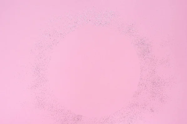 Fundo festivo pastel rosa com brilhos . — Fotografia de Stock