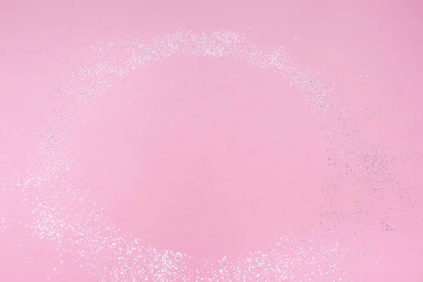 Fondo festivo de pastel rosa con destellos . — Foto de Stock