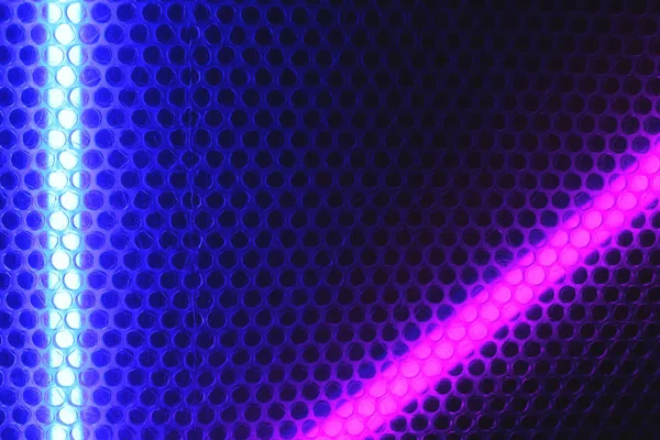 Envoltório bolha na cor néon. Abstrato luz azul e rosa neon fundo textura em gradiente colorido . — Fotografia de Stock