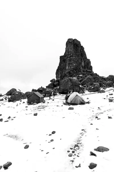 Camping Tiendas Campaña Monte Kilimanjaro África — Foto de Stock