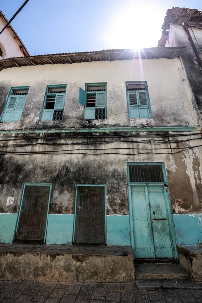 Bâtiment Dans Les Rues Stone Town Zanzibar — Photo