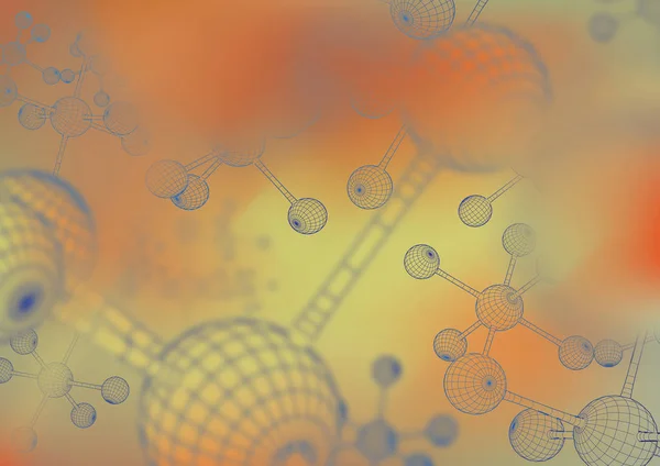 Uzak atomlar yapılardaki 3d çizimi molekül modeli bilim ya da tıbbi geçmişi molekülleri ile yakın olan resimler