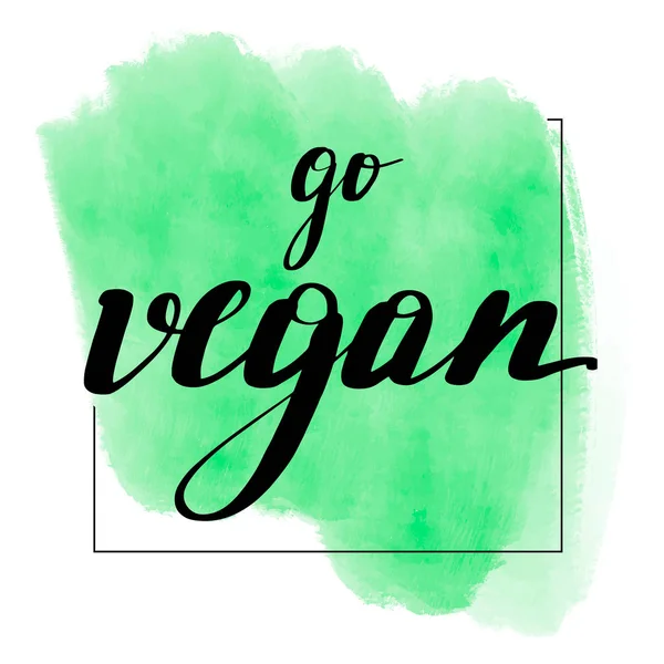 Schriftzug go vegan. — Stockvektor