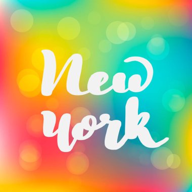 Yazı yazıt New York. Vektör