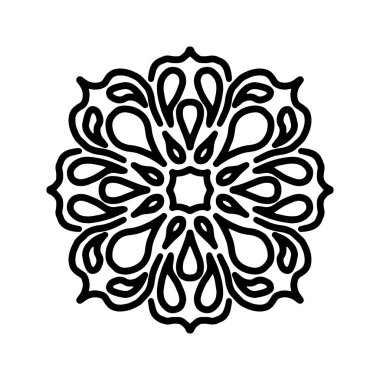 Yuvarlak dekoratif süsleme öğesi. Mandala