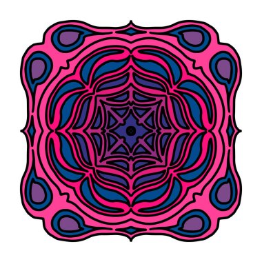 Yuvarlak dekoratif süsleme öğesi. Mandala