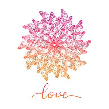 Yuvarlak dekoratif süsleme öğesi. Mandala