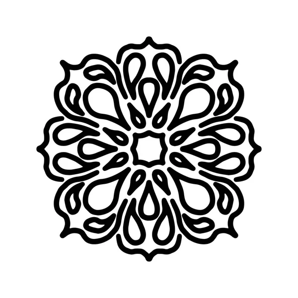 Kulaté dekorativní ornament prvek. Mandala — Stockový vektor