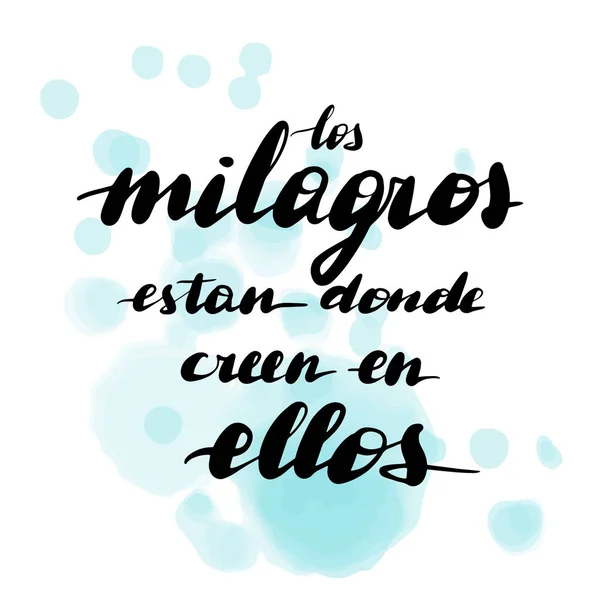 Los Milagros est ? ? n donde creen — Image vectorielle