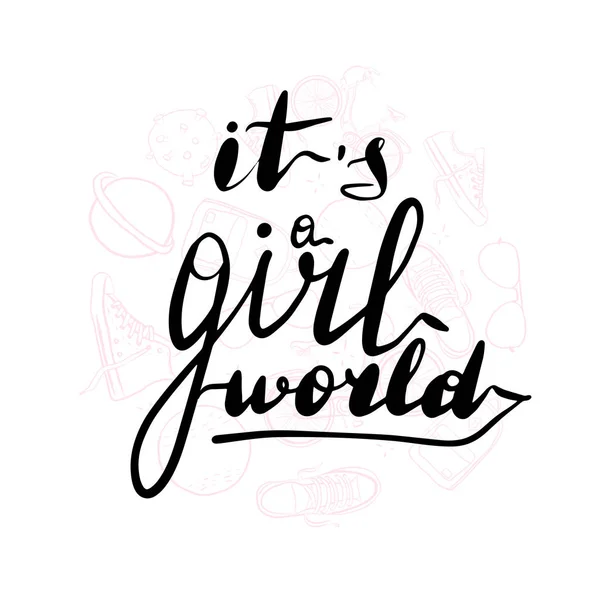 Schriftzug "It 's a girl" — Stockvektor