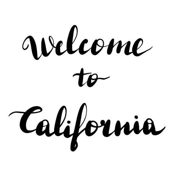 Καλώς ήρθατε στην Καλιφόρνια επιγραφή επιγραφή. — Διανυσματικό Αρχείο