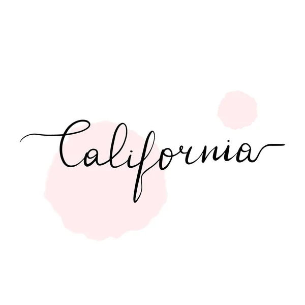 Kézzel írott betűkkel a felirat California. — Stock Vector