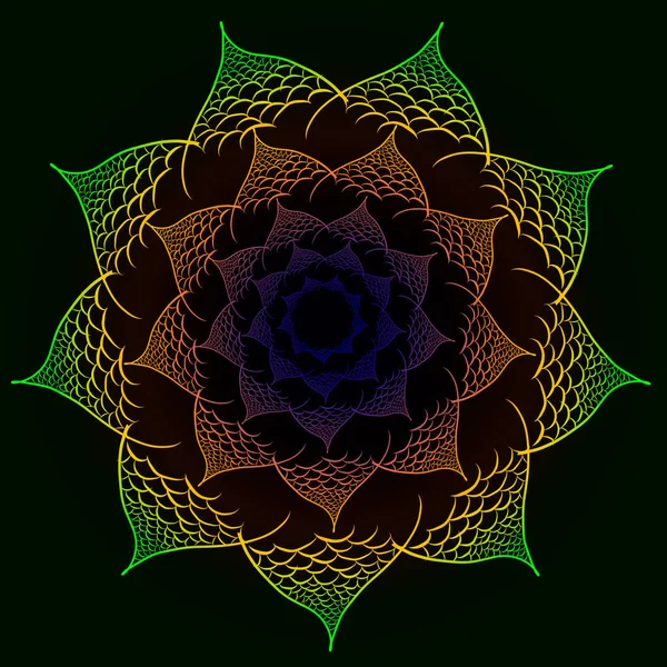 Vector květina Mandala. Designové prvky. — Stockový vektor