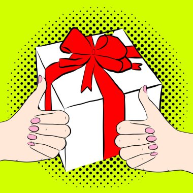 Büyük hediye. Vektör çizim