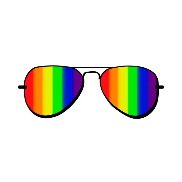 Glasses with LGBT symbols. Vector — Stock Vector