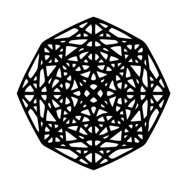 Yuvarlak dekoratif süsleme öğesi. Mandala