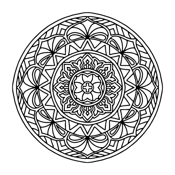 Elemento ornamento decorativo redondo. Mandala — Vetor de Stock