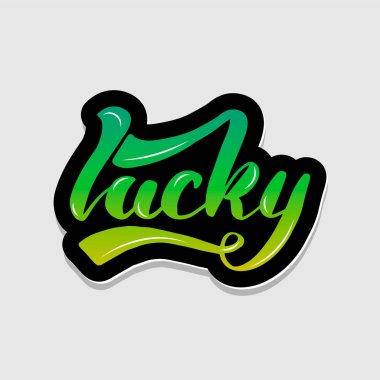 Tipografi şanslı yazı el yazısı. Çizilmiş