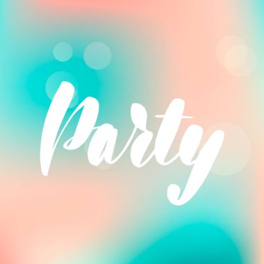 Yazı yazıt parti. Vektör yazı