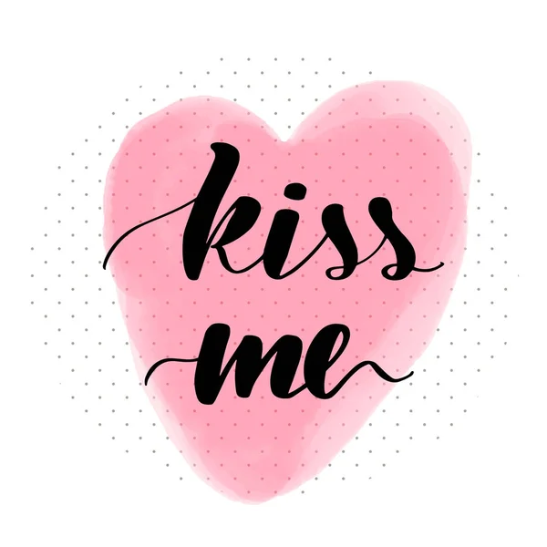 L'inscription m'embrasse. Valentine's — Image vectorielle
