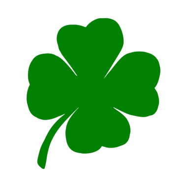 Yeşil yapraklı yonca dört somun ile. Quatrefoil, iyi şanslar sembolüdür. Vectonic illüstrasyon izole beyaz arka plan üzerinde.