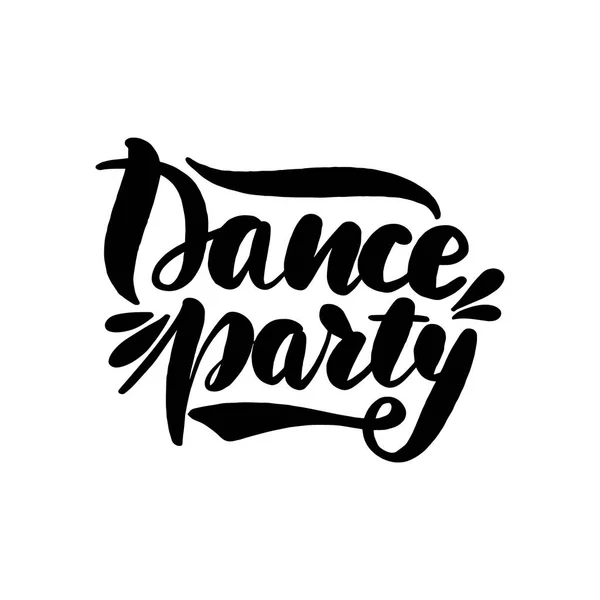 Dance party napis z życzeniami. — Wektor stockowy