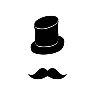 Vintage şapka silüeti ve