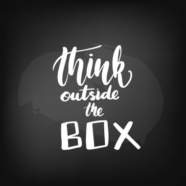 Kara tahta blackboard yazı düşünmek dışında