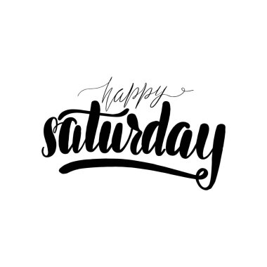 Mutlu Cumartesi el yazısıyla yazılmış yazı kartı.