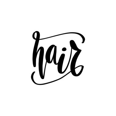 Saç yazı kartı. Tipografik Tasarım