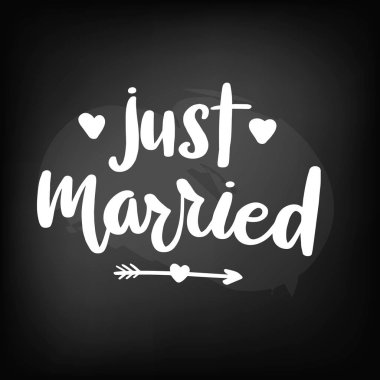 Kara tahta blackboard yazı sadece evli.