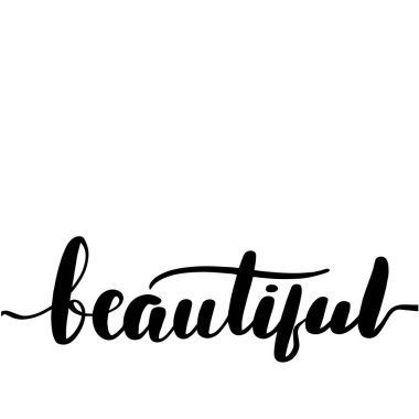 İlham verici el yazısı fırça yazı yazıt