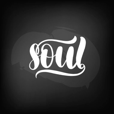 Kara tahta blackboard yazı ruh. 