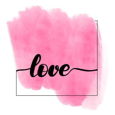 İlham verici el yazısı fırça yazı aşk.