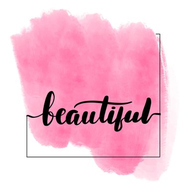 İlham verici el yazısı fırça yazı güzel.