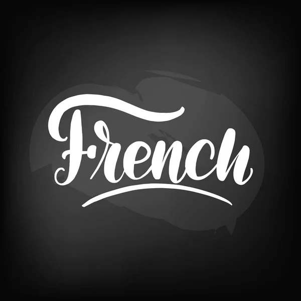 Tablica tablica napis francuski. Odręcznie — Wektor stockowy