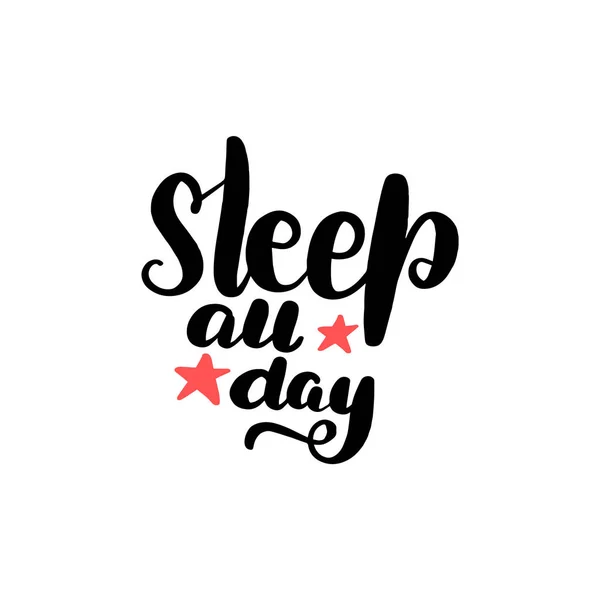 Sleep all day — Stock Vector