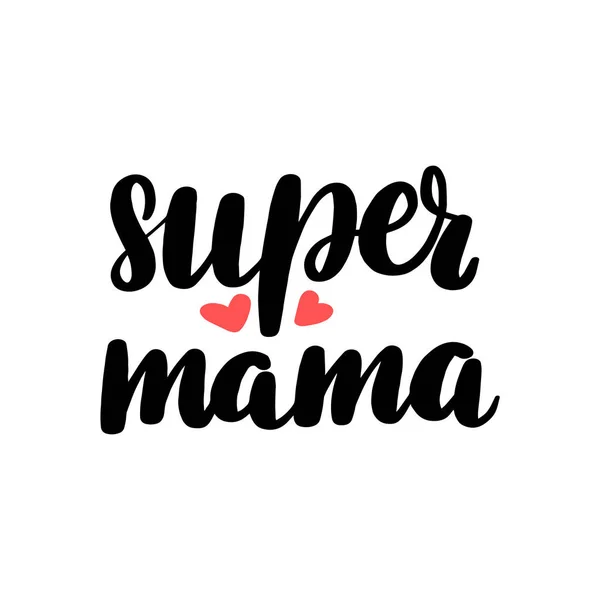 Super mamá letras — Vector de stock