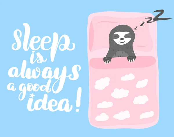 การนอนเป็นความคิดที่ดีเสมอ — ภาพเวกเตอร์สต็อก